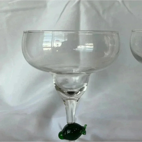 Vintage Handblown Margarita Glasses - Picture 3 of 4